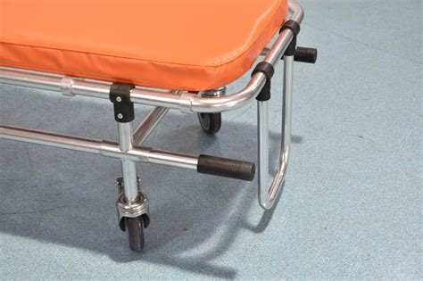 159kg 55cm Foldable Stainless Steel Stretcher Trolley With Wheels