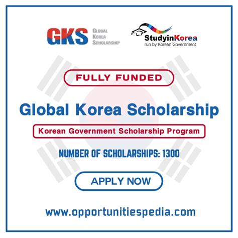 1300 Global Korea Scholarship 2021 Fully Funded Study In Korea