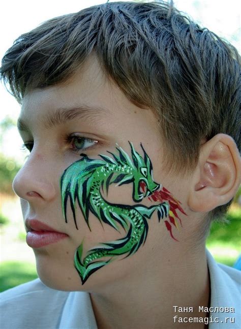 Зелёный дракон : пример аквагрима : Таня Маслова | Зеленый дракон ...