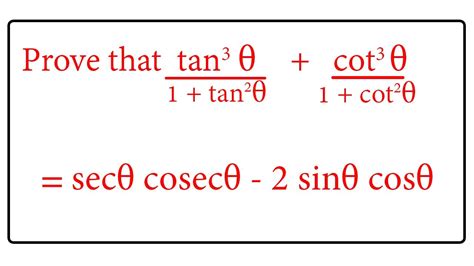 Prove That Tan Cube Theta Divide By Tan Square Theta Plus Cot