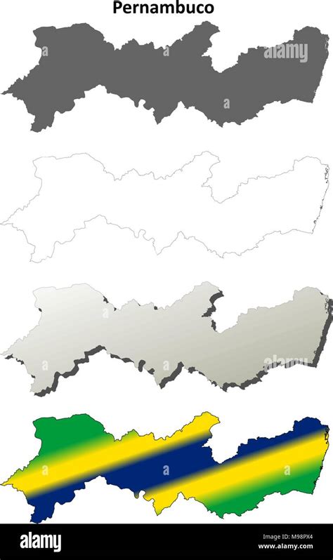 Mapa Vectorial De Pernambuco Im Genes Vectoriales De Stock Alamy