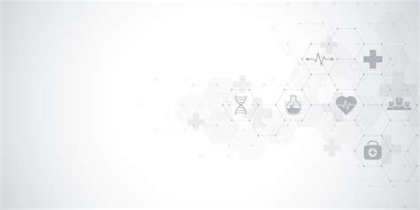 Abstract medical background with flat icons and symbols. Template