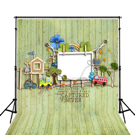 Hellodecor Spring Photography Backdrops X Ft Light Green Wood Photo