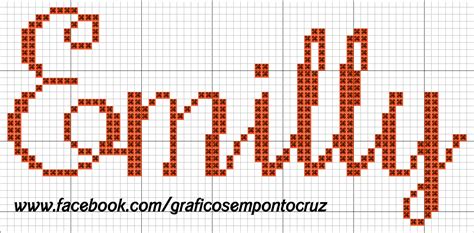 Gráficos de Nomes em Ponto Cruz Nome Emilly em Ponto Cruz