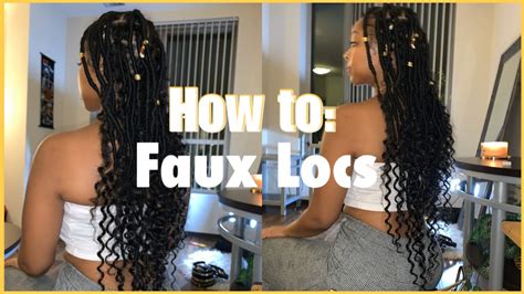 Goddess Faux Locs Tutorial Easy Diy Youtube