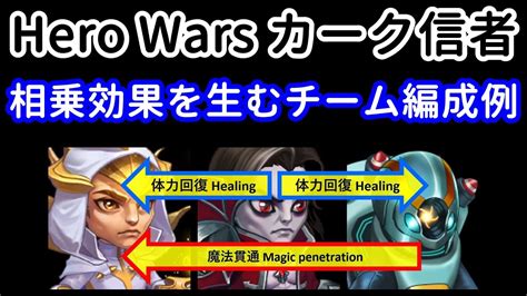 相乗効果を生むチーム編成例【ヒーローウォーズ・webpc版】hero Wars Youtube