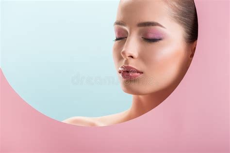 Portrait Of Naked Woman With Shiny Stock Photo Image Of European Beauty 189643730