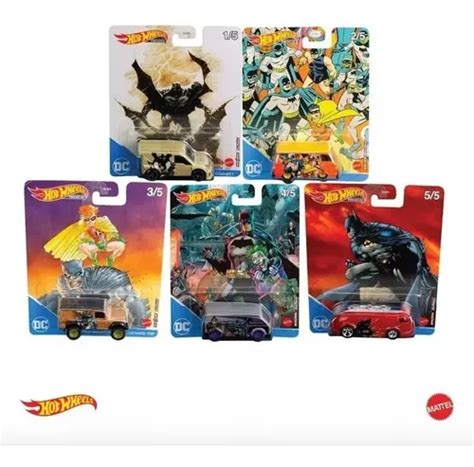 Hot Wheels Premium Pop Culture Set Completo Batman 5 Minis Frete grátis
