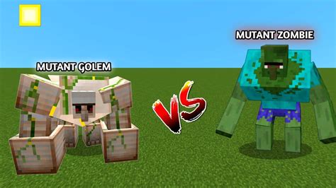 Iron Golem Vs Mutant Zombies 😮 Battle In Minecraft Minecraft Mobs