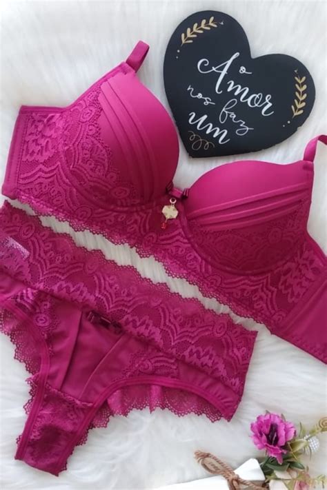 Conjunto de Lingerie Top Bojo e Calcinha Fio Dental Chronos Arzzani Moda Íntima