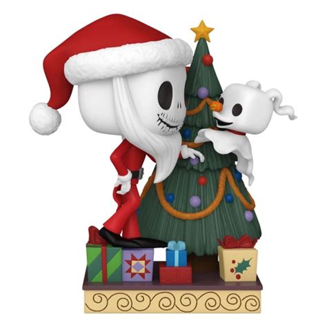 Funko POP Deluxe Jack Skellington y Zero con Árbol de Navidad