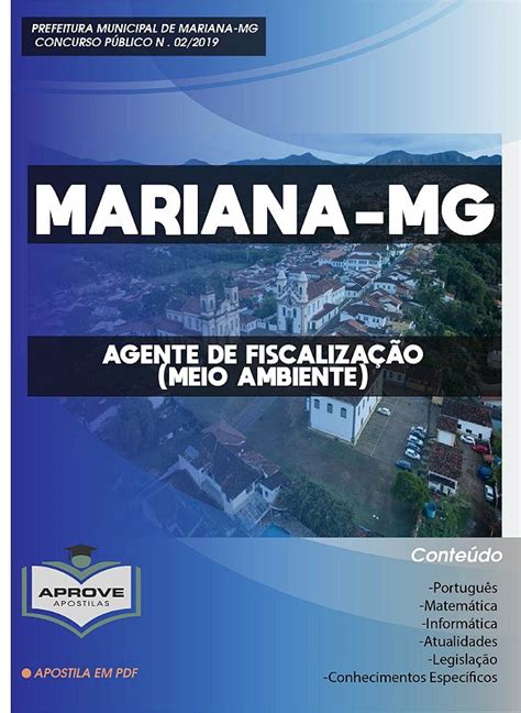 APOSTILA MARIANA AGENTE DE FISCALIZAÇÃO MEIO AMBIENTE Aprove