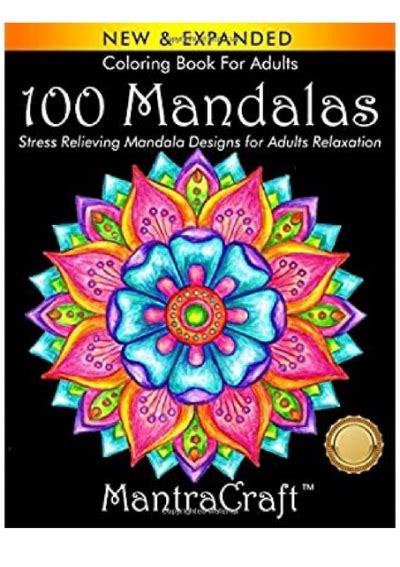 Download Pdf } Coloring Book For Adults 100 Mandalas Stress Relieving