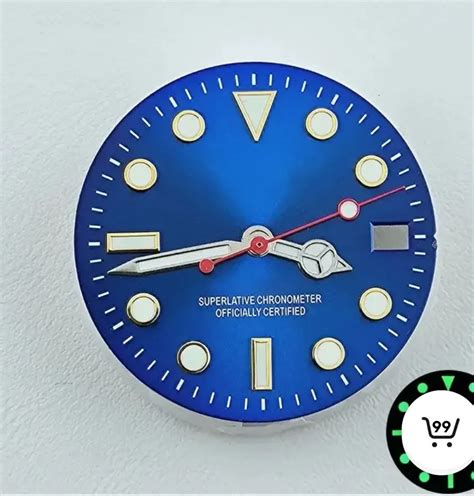 Piezas De Reloj De Superficie Luminosa Verde Para Subsubmariner