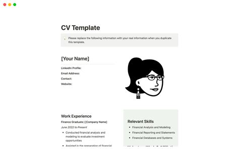 CV Resume Template By 15LaneStudio Notion Marketplace