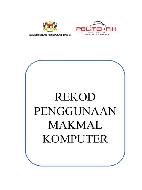 Cover Rekod Penggunaan Makmal Pdf