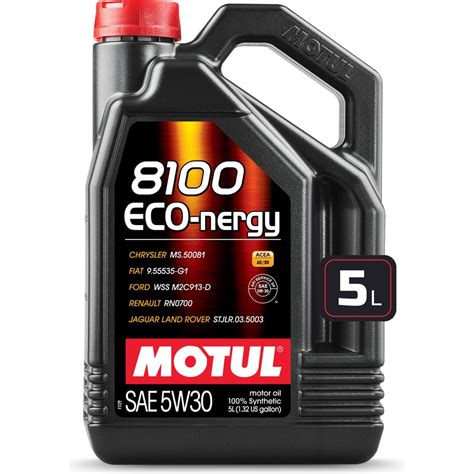 Моторное масло MOTUL 8100 ECO-nergy синтетическое, 5W30, 5 л 111686 ...
