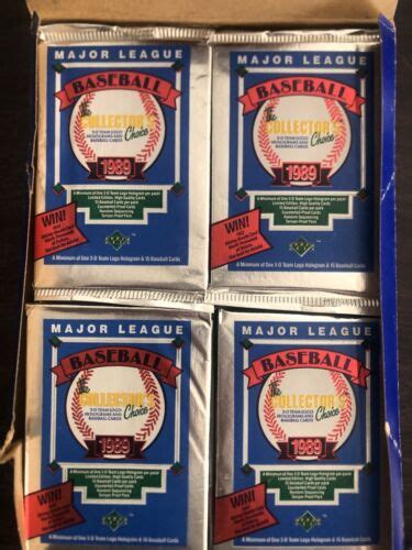 1989 Upper Deck Low Series Pack Unopened From A BBCE FASC Box Ken