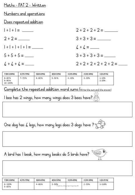 Term 3 Maths Grade 1 Task 2 Assessments With Rubrics • Teacha