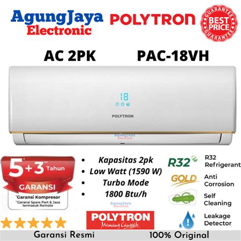 Jual AC POLYTRON 2 PK PAC 18VH STANDARD ICE DELUXE 2PK CILEGON SERANG