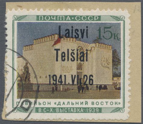 Stamp Auction Dt Besetzung Ii Wk Litauen Telschen Telsiai