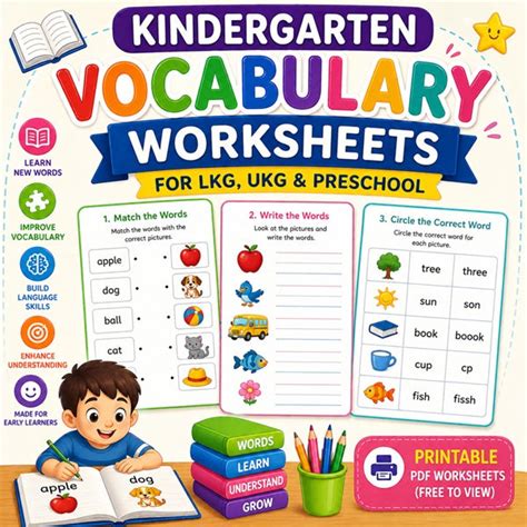 Esl Vocabulary For Preschool Worksheets Pdf Download
