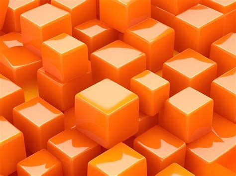 Premium Photo Orange Sweet Caramel Cubes Background