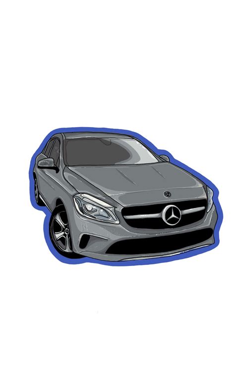 Mercedes A Class Handmade Sticker Etsy