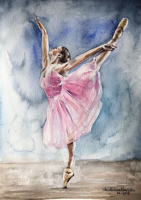 Ballet Dancer Watercolor Painting