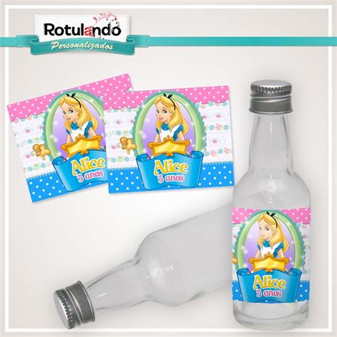 Rótulo Garrafinha 50ml Alice Elo7 Produtos Especiais