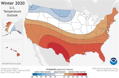 Noaas Latest Winter Weather Outlook For Us Cooler North Warmer