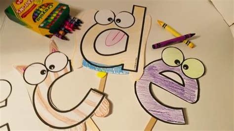 Uppercase And Lowercase Letter Puppet Monsters For Letter Recognition