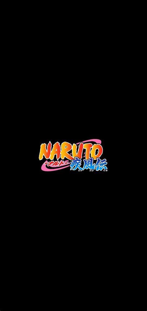 the logo for naruto shiki on a black background with an orange and pink ...