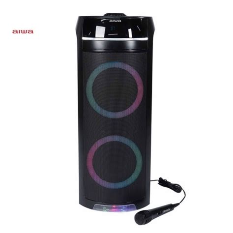 Bocina Portable Aiwa W Pmpo Con Micr Fono Luz Led Awpok