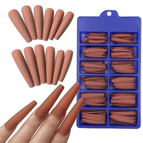 Addfavor Xxl Extra Long Press On Nails Coffin Matte Fake Nails Full