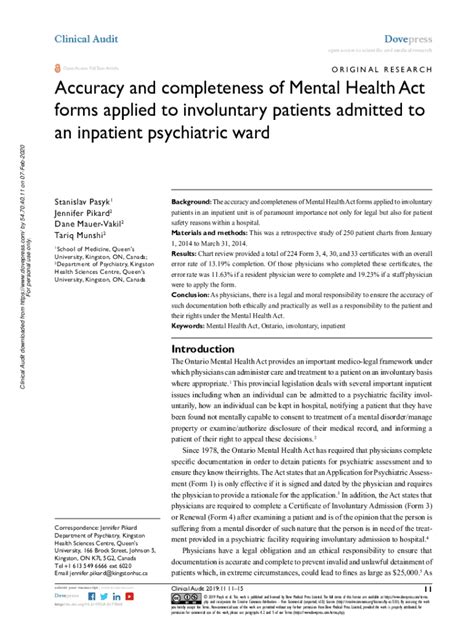 Fillable Online Accuracy And Completeness Of Mental Health Act Forms