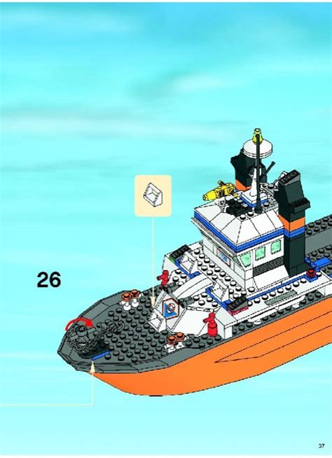 Lego Coast Guard Patrol Boat And Tower Instructions City Coast