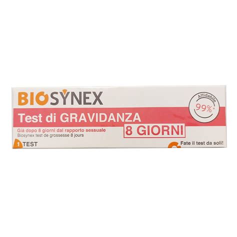 Biosynex Test Di Gravidanza 8 Giorni 1 Test