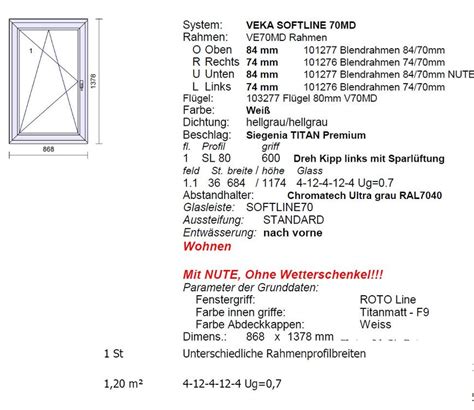 Kunstofffenster Veka Softline Md Kaufen Auf Ricardo