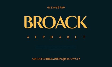 Lettres Et Chiffres De L Alphabet L Gant De Luxe Haut De Gamme Broack