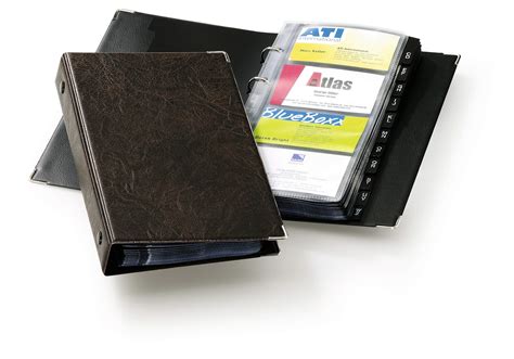 Business Card Ring Binder VISIFIX 200 Leather Look DURABLE