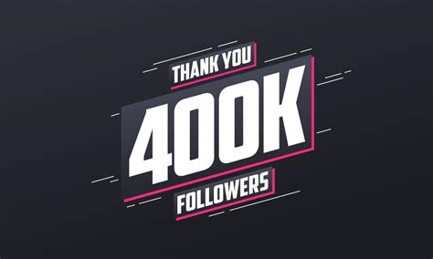 Thank You 400k Followers Greeting Card Template For Social Networks