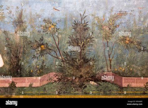 Detail Of The Painted Garden Of The Villa Of Livia National Museum Of