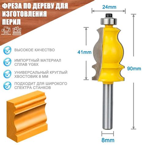 Концевая Кромочная, Фигурная Фреза XCAN 147, 24х90 мм - купить по ...