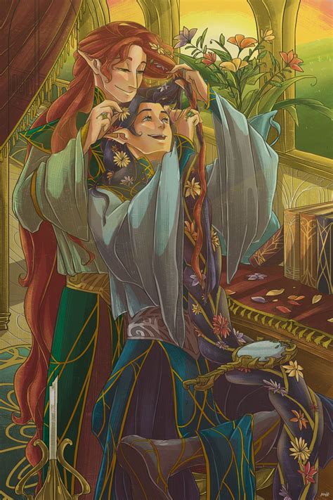 Auta I Lómë Fingon Braiding His And Maedhros Hair Together