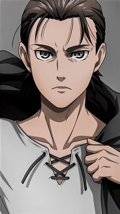 An Anime Character Wearing A White Shirt And Black Jacket With His