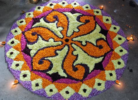 Flower Rangoli Designs for Diwali 2017 - Best Floral Rangoli Designs ...