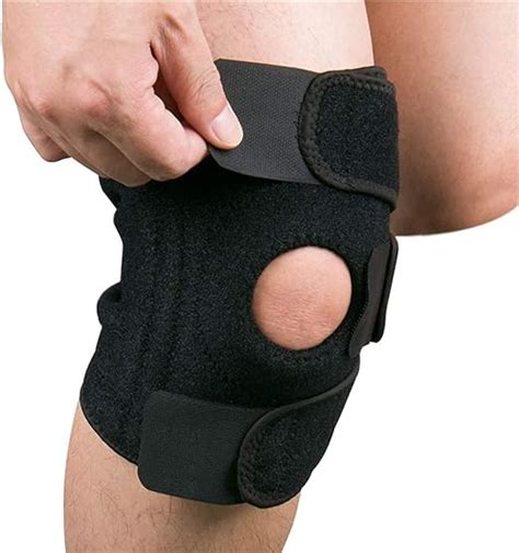 Hually Kniebandage Kniesch Tzer Mit Klettverschluss Und Patella Ffnung