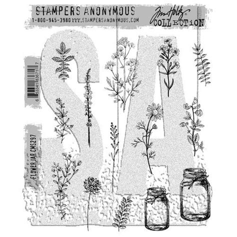 Stampers Anonymous Tim Holtz Flower Jar Stamp Set