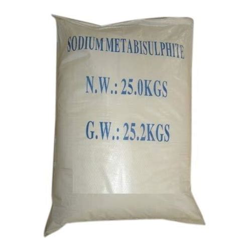 Powder Sodium Metabisulfite Packaging Type Hdpe Polylined Bags For